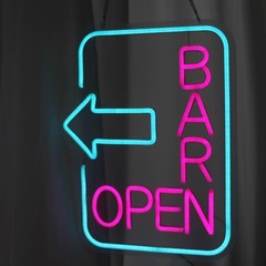Bar Open Neon Sign – Retro Pink LED Tavern Sign for Pub, Cafe & Home Bar, Dim…