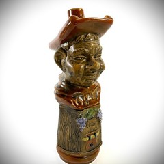 VTG Casa Vinicolo Bardi Ubaldo Monk 1761 Red Wine Decanter Ceramic Italy 1961 EC