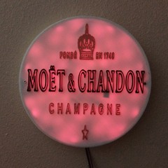 3D Printed Moet & Chandon Champagne RGB LED Sign With Remote Control Bar