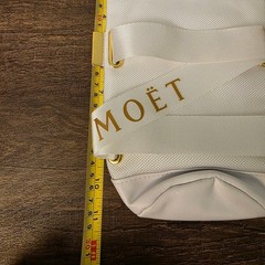 Moet Chandon Champagne Ice Bucket Bag White Insulated Drawstring Party Cooler