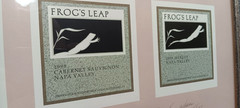 Frog&rsquo;s Leap Wine Napa Valley Framed Label Art Signed by Winemaker John Williams
