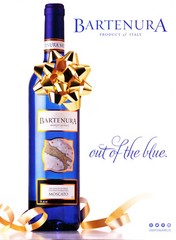 BARTENURA WINE AD #3 RARE 2015 OUT OF PRINT « OUT OF THE BLUE »