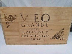Veo Grande Cabernet Sauvignon Chile Wood Crate 12 Bottle 21 In By 12 In By 7 In