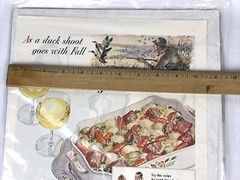 1944 Wine Advisory Board Vtg Ad « As A Duck Shoot Goes … 10.375&Prime; x 14 »