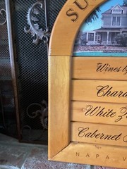 VTG Sutter Home Wines WOOD STORE/BAR/RESTAURANT DISPLAY SIGN Promo 21.5&Prime; x 18&Prime;