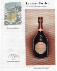 LAURENT-PERRIER CHAMPAGNE AD #6 RARE 2018 OUT OF PRINT AD LE GSTAAD PALACE