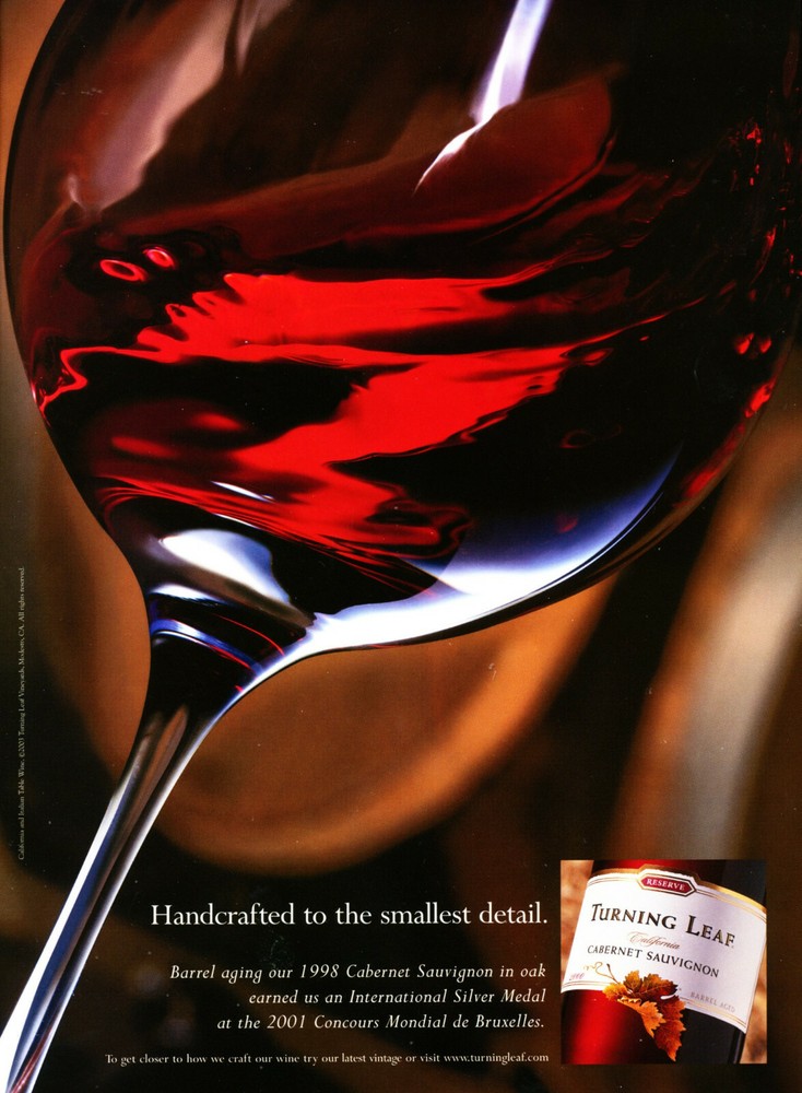 TURNING LEAF WINE AD #6 RARE 2003 OOP