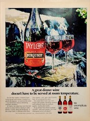 1969 Taylor Burgundy Wine Print Ad Ephemera Wall Art Decor