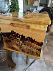 DAOU Wine Varnished Box w Lid. Paso Robles CA 8.5” Tall x 9.25” wide. Pls Read