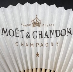 Moet & Chandon Champagne Folding Sensu Hand Fan – Bamboo and Paper