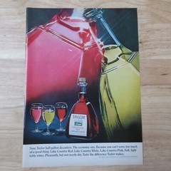 1972 Taylor Wine in Half-Gallon Decanters – Vintage Print Ad