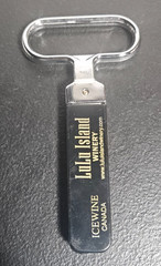 LULU ISLAND WINERY. ICEWINE CANADA. SOUVENIR CORKSCREW. BLACK / GOLD