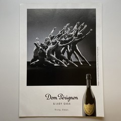 2023 Dom Perignon Champagne 2 page PRINT AD Lady Gaga Dance Rising Always B&W