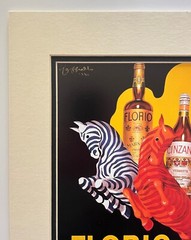 FLORIO MARALA CINZANO VERMOUTH APERITIF COLORFUL PRINT ON 11X14 MATTE BOARD