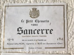 2 Sancerre Le Petit Chemarin 1980 & Les Monts Damnes 1981 Wine Labels France