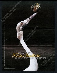 2003 great heron photo Nicolas Feuillatte Champagne vintage print ad
