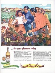 Vintage Print Ad 1944 Italian Swiss Colony Asti California « Wines with a Past »