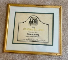 1980 Chateau St. Jean Chardonnay Robert Young Vinyard Framed Picture 27&Prime; x 30&Prime;