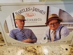 1980s BARTLES & JAYMES WINE COOLER Cardboard Advertising BAR SIGN Vintage