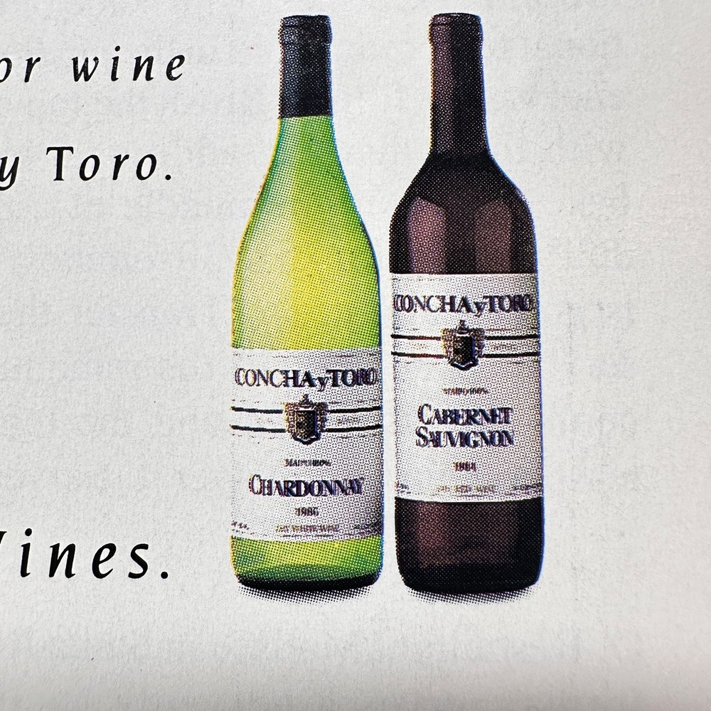 1991 Concha Toro Wine Vintage Print Ad G. Gordon Liddy Advert Alcohol