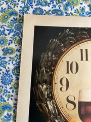 Vintage 1969 Taylor New York State Port Wine Print Ad Clock Wine Glass
