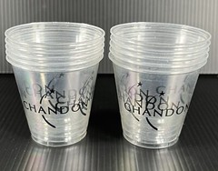 Domaine Chandon Sparkling Wine 3oz Tasting Cups – Clear Plastic – 10 pc set