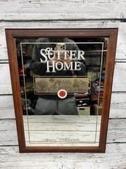 VTG Sutter Home Winery Napa California Wall Hanging Advertising Mirror Sign