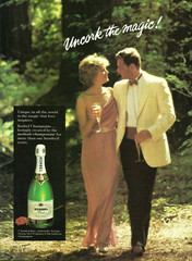 1984 Korbel Champagne Uncork The Magic Wedding Couple vintage Print AD