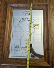 VINTAGE B & G WINE BAR MIRROR RED WINES OF BURGUNDY/WINE REGIONS OF FRANCE RARE