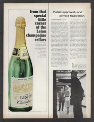 1965 LEJON Print Ad « from that special little corner of the champagne cellars »