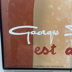 Rare Vintage Poster: Georges Duboeuf est Arrive Beaujolais Le Nouveau 1989