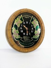 Vintage Ernest & Julio Gallo Wine Cellars Wine Barrel Oval Mirror Clock