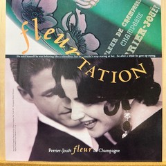 1991 Perrier-Jout fleur Champagne Vintage Print Ad Wine Alcohol Advert Art