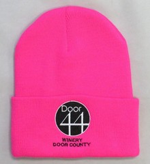 Hot Pink DOOR 44 WINERY (Door County) Pull Over Wool cap (One Size Fits All)