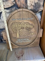 The Wine Cellars Of Ernest & Julio Gallo Barrel Sign Rare E&J Gallo Winery