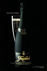 FREIXENET CHAMPAGNE AD #24 RARE 2001 OOP « THE THRILL IS BLACK »