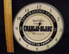 Chablis Blanc Les Grande Vignes. Produit De France Battery Wall Clock. Working