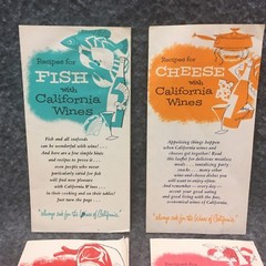 4 California Wine Advisory Board Vtg Recipe Booklets Cheese Fish Meats Desserts