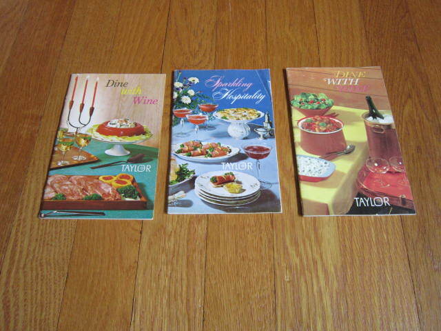 LOT of Retro Taylor Wine Cookbooks Vtg Hammondsport NY Recipes 1960s FREE SHIP