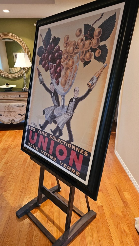 LES VINS SELECTIONNES UNION ITALIAN WINE WAITERS ADVERTISEMENT POSTER FRAMED
