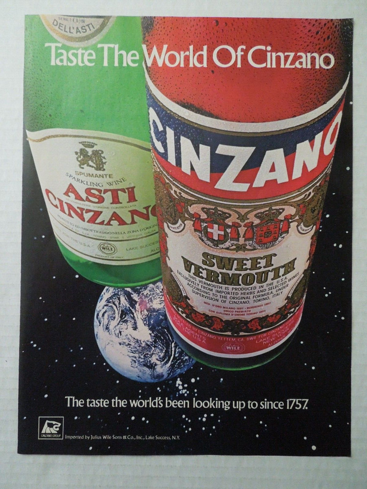 1983 CINZANO Sweet Vermouth Magazine Ad – Taste The World of Cinzano