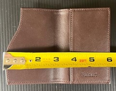 Ruinart Champagne Brown Leather Card Case Wallet & Giftbag – Luxury