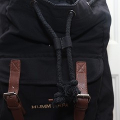 Mumm Napa Winery Backpack Black Canvas Synthetic Leather Bottom Trim Wine