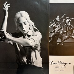 2023 Dom Perignon x Lady Gage 2pg PRINT AD Champagne Modern Dance Mario Sorrenti