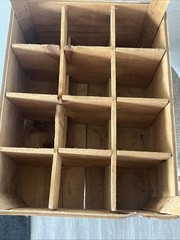Vintage France Cruse Covered Wine Crate 12 Bottle 1967 pommard , Empty