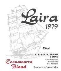 Laira Vineyards Coonawarra Blend South Australia 1970s 1979 Vtg Wine Label