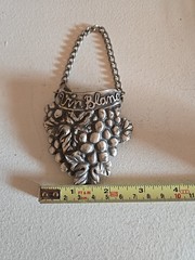 Vin Blanc French Pewter Wine Decanter Label Name Tag For White Wine