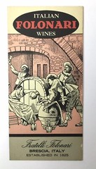 Italian Folonari Wines Fold Out Brochure 1960s Schieffelin & Co Wine Distributor