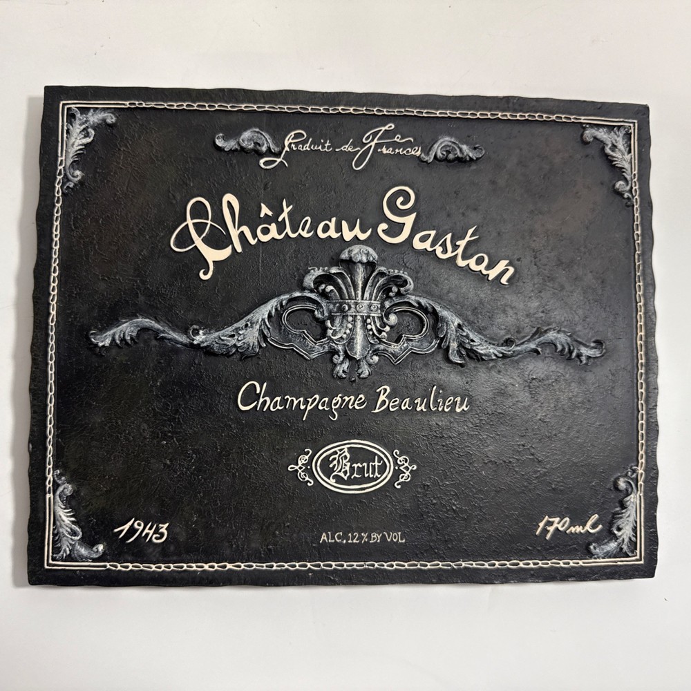 Black Chateau Gaston Champagne Beaulieu Plaque 🔥🍾
