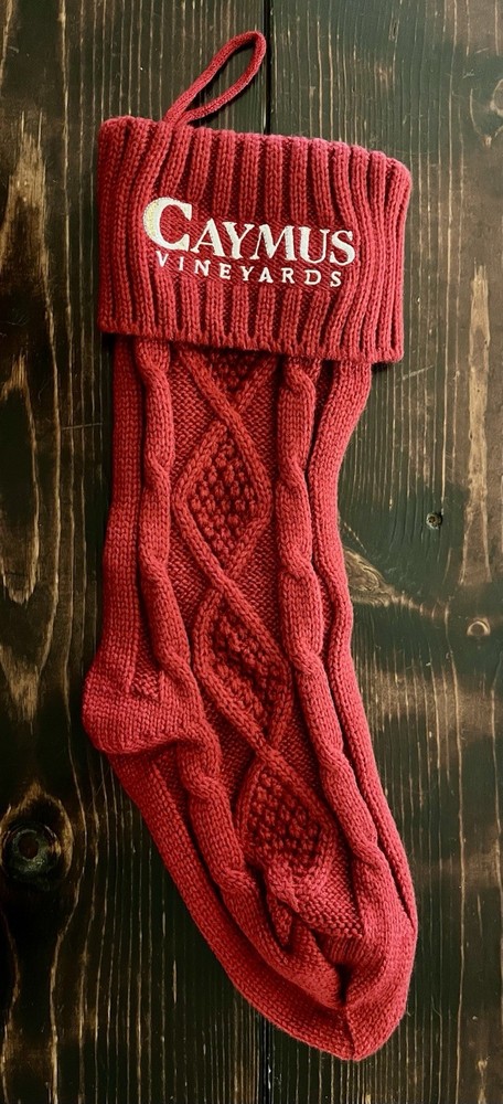 Caymus Vineyards Napa Winery Embroidered Christmas Holiday Stocking *Brand New*